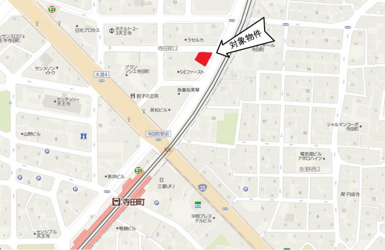ＪＲ大阪環状線寺田町駅すぐ！(地図)