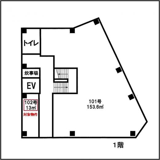 １Ｆ１０２号室(間取)